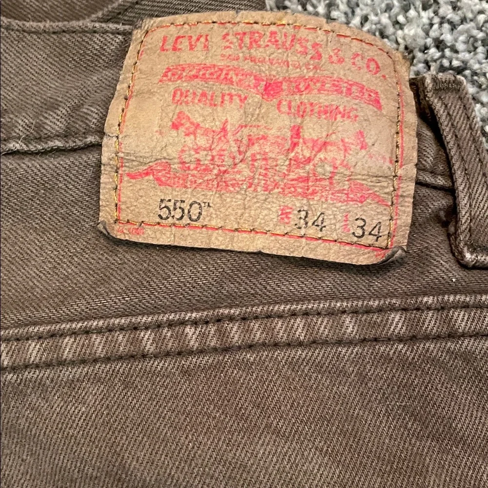 Olive Green Denim Jeans - Picture 3 of 5